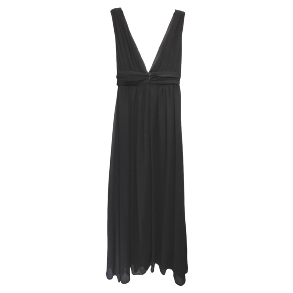Lulu's Black Heavenly Hues V-neck Backless Maxi Dress - Size M - Picture 6 of 10